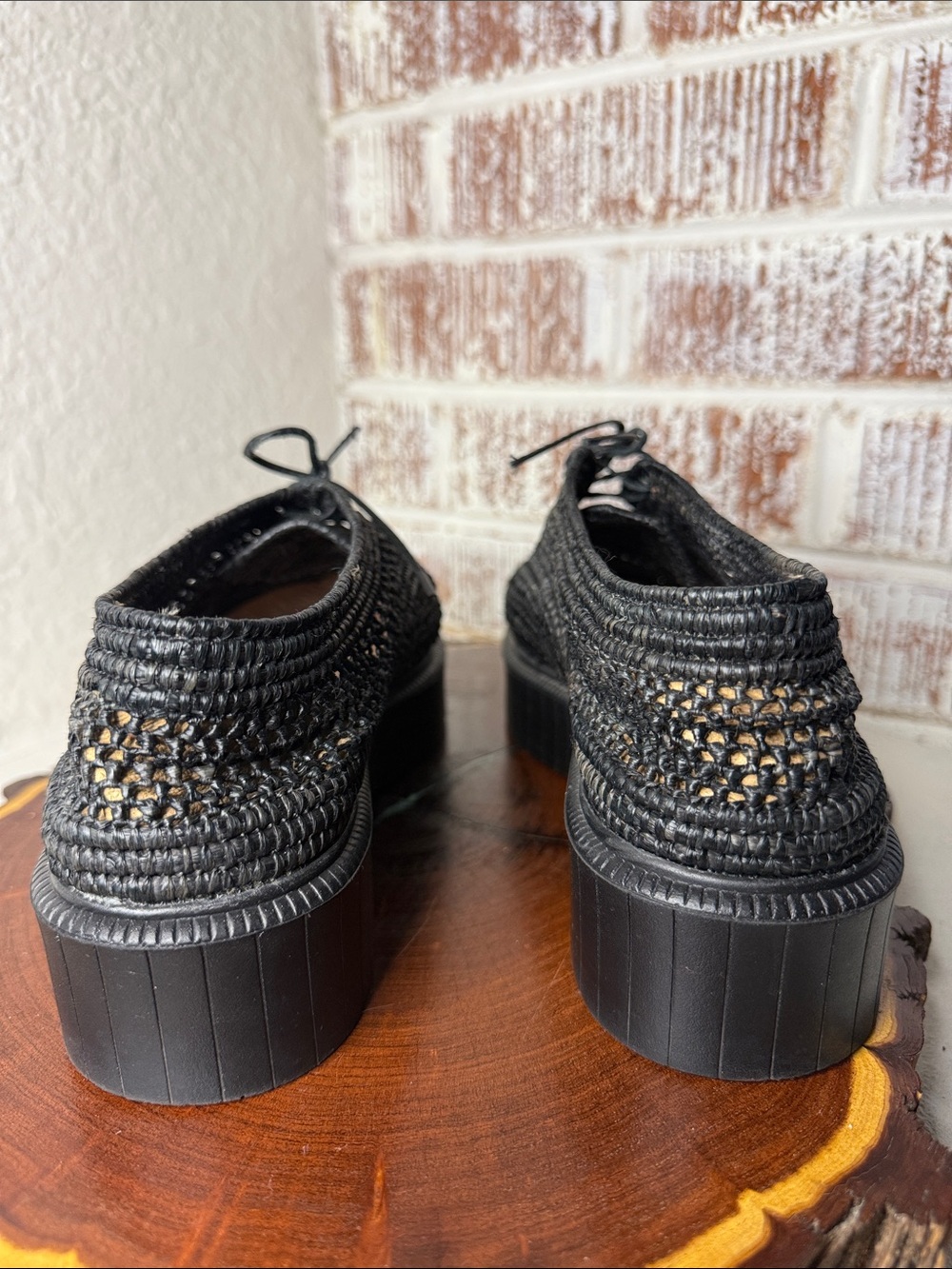 Robert Clergerie Raffia Platform Oxfords - Picture 4 of 11